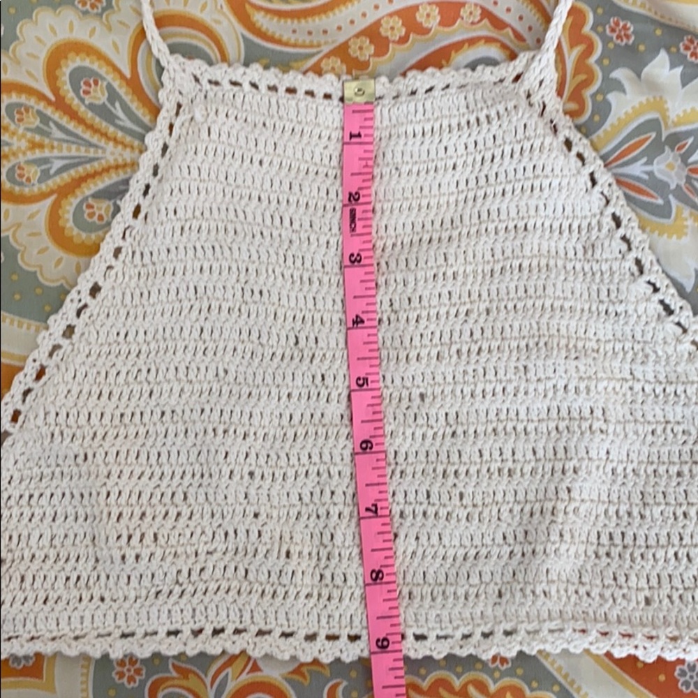 Crocheted Bikini top/halter crop top - Picture 6 of 6